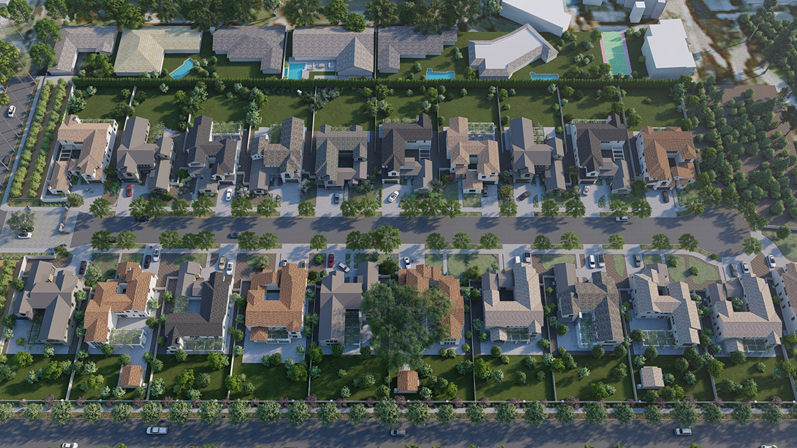 Oakdale Estates Site Aerial Model